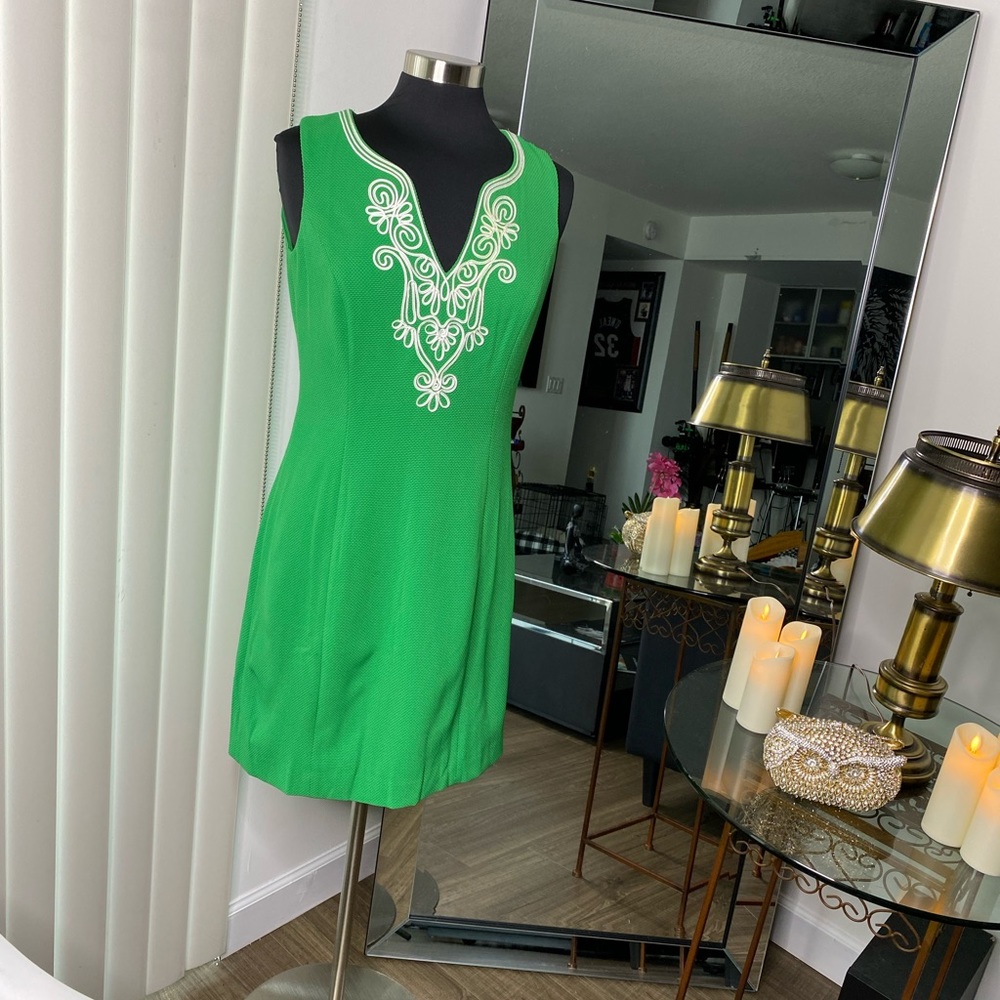 Pappagallo The Amaya dress v-neck stretch pique - Picture 6 of 12